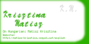 krisztina matisz business card